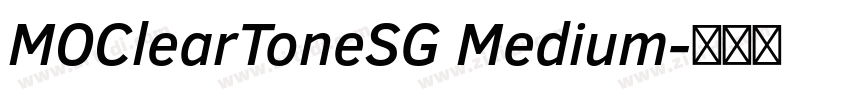 MOClearToneSG Medium字体转换
